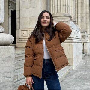 Cider Brown Women's Puffer Jacket